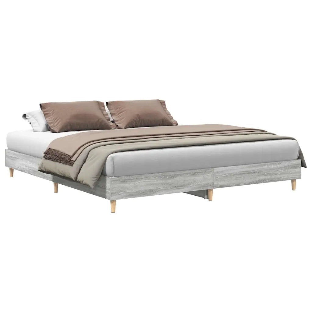 Giroletto senza Materasso Grigio Sonoma 160x200 cm Truciolato 3329035