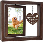 Fotolijst in legno 3D - Rotante - Ricordo per animali domestici 23x20,5 cm - Adatto per proprietari di cani e gatti