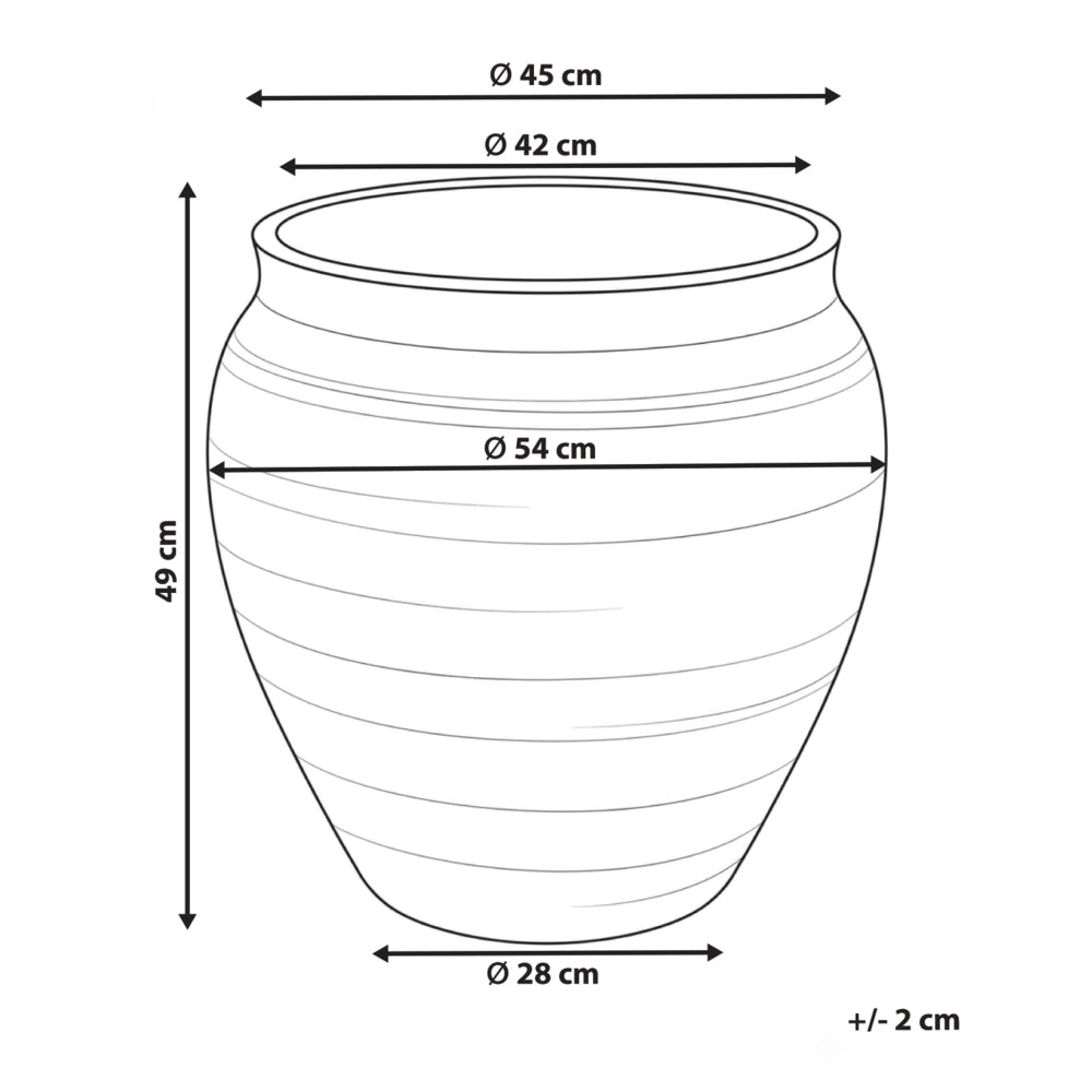 Vaso Piante Verde Scuro Pietra Fibra d'Argilla 54 x 54 x 49 cm Poliresina Interno Esterno
