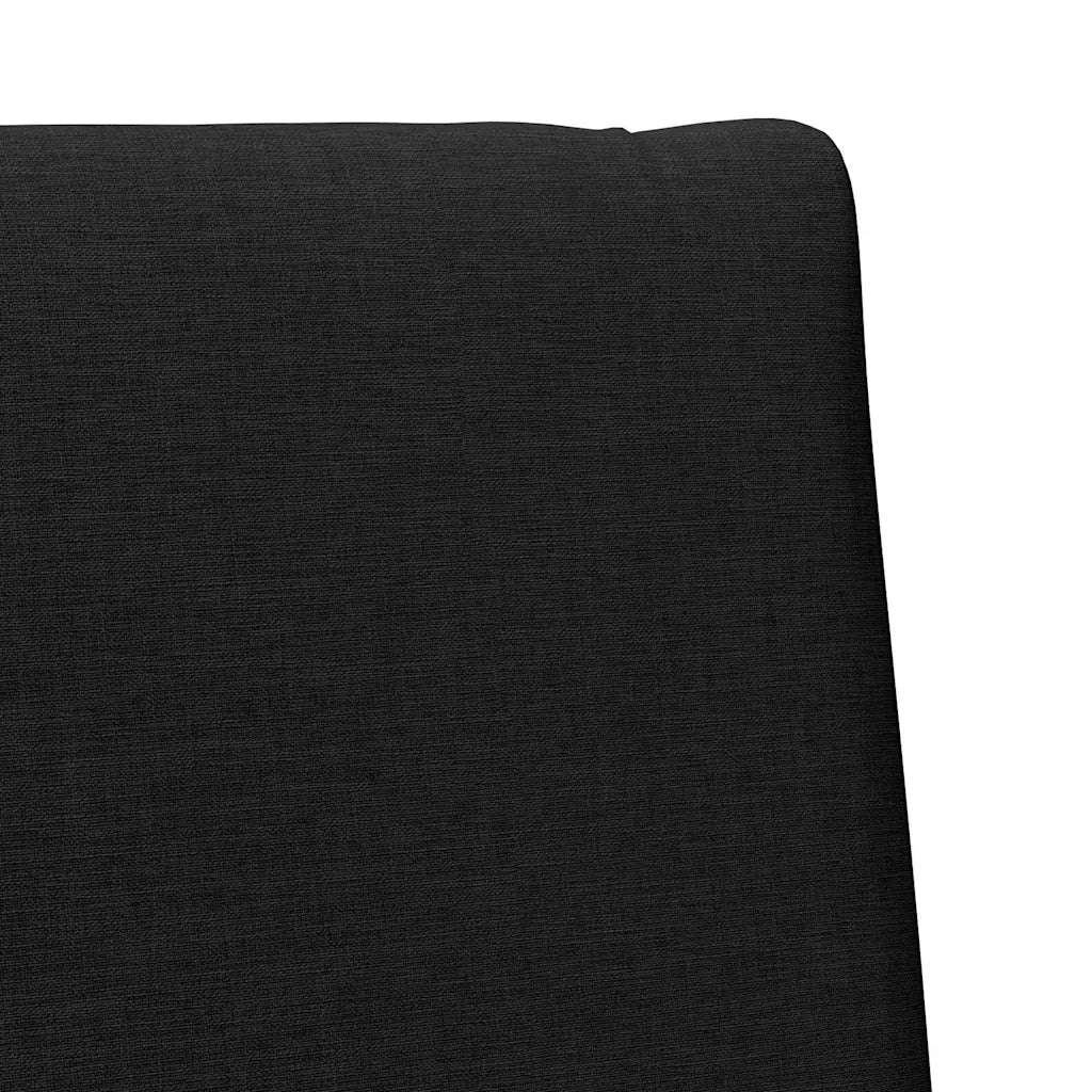 Testiera imbottita-Testiera con Cuscini-Testata Nero 75 cm Pino massello 315863