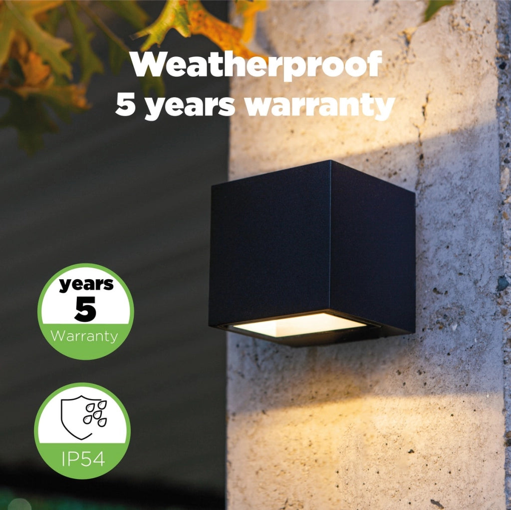 Applique esterno GEMINI nero Lutec LED 9W IP54 3000K