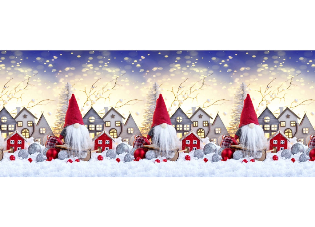 Tappeto Passatoia Cucina Antiscivolo Sottolavello Digitale Natale Snow House - 52x280 - Snow House