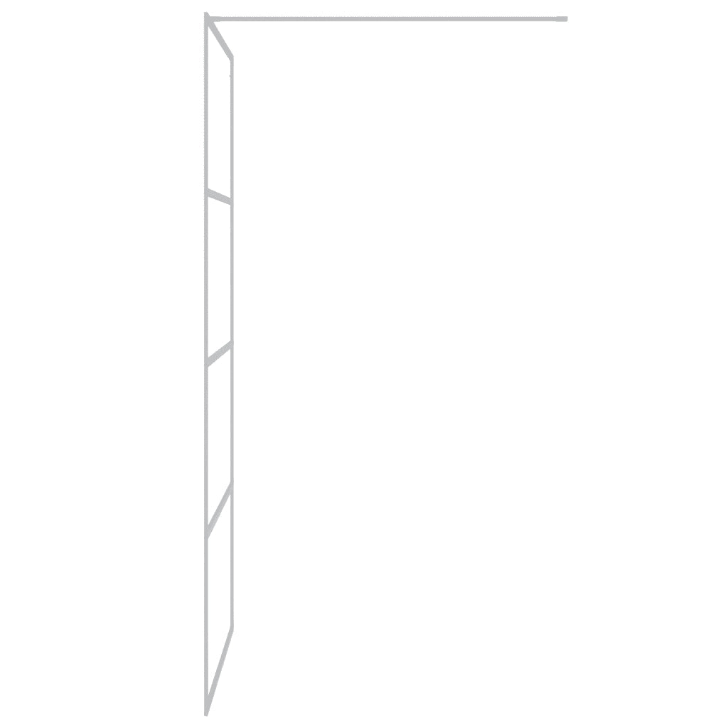 Parete Doccia Walk in Argento 100x195 cm Vetro Trasparente ESG 152137