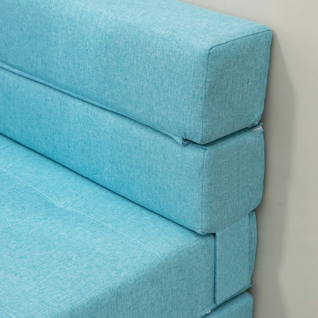 Poltrona letto ¨C Minimal ¨C 70x70x61 cm, blu chiaro