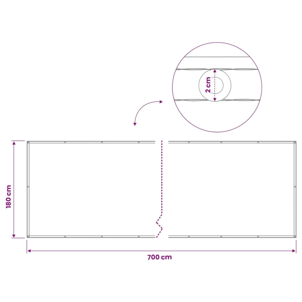 Schermo di Privacy per Balcone 180 x 700 cm 42036435