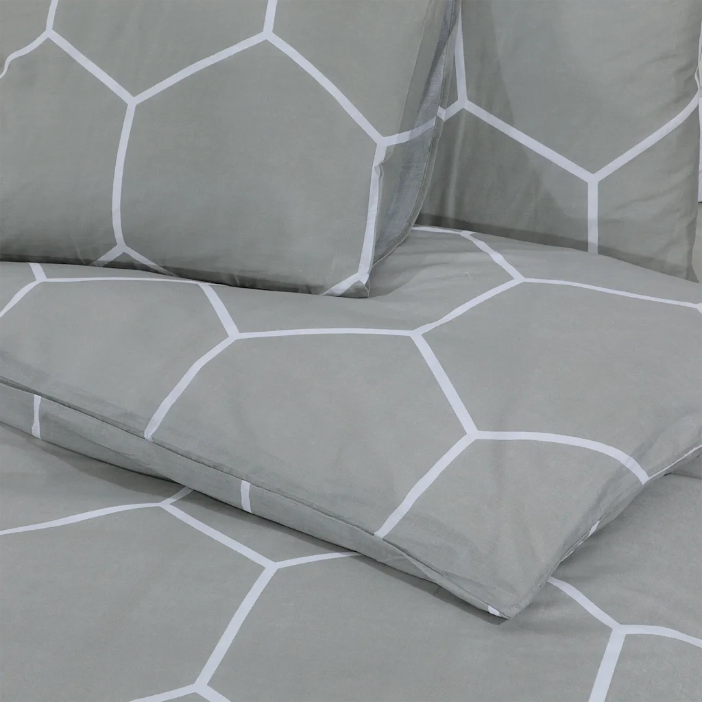 Set Copripiumino Grigio 200x200 cm in Cotone CFW1318364