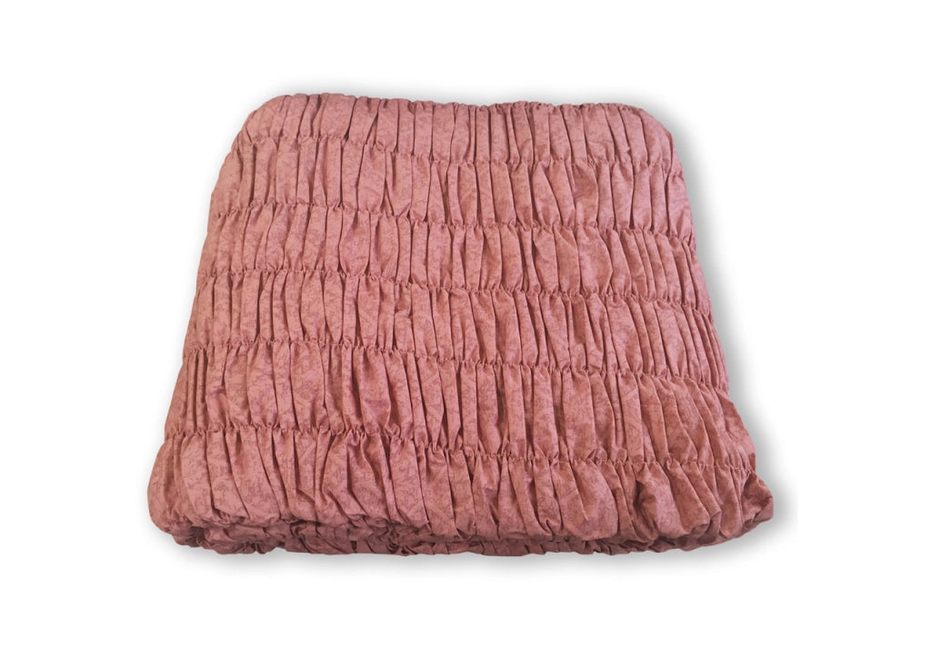 Copridivano Angolare Universale Arricciato Rosa Antico - Angolare - Rosa Antico