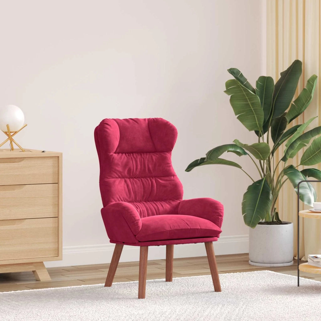 poltrona Rosso Vino 69 x 74 x 93 cm Velluto 42001892