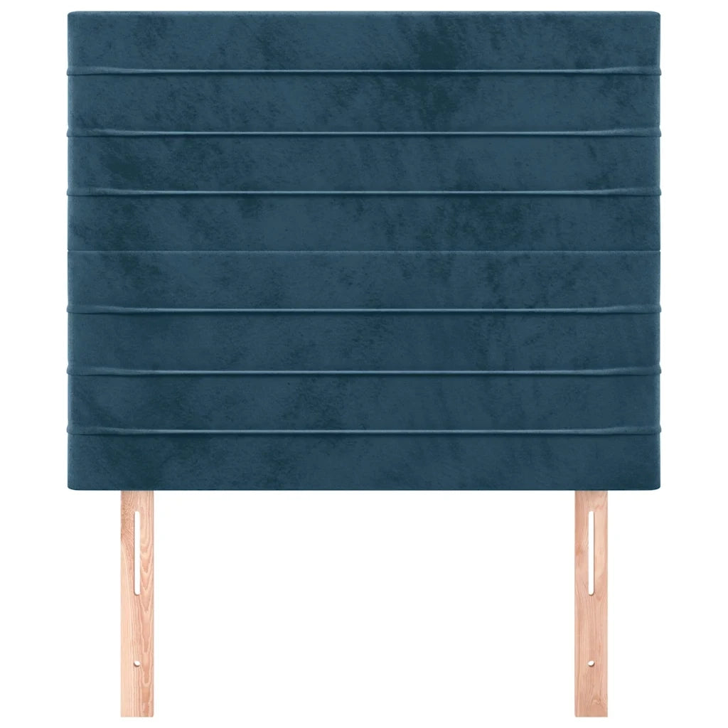 Testiera | Testata Blu Scuro 100x5x118/128 cm Velluto