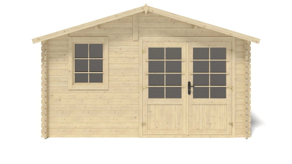 Casetta da giardino in legno - 12m2 - 4x3m - 28mm - colore: naturale - DOM710 - ALTANKA