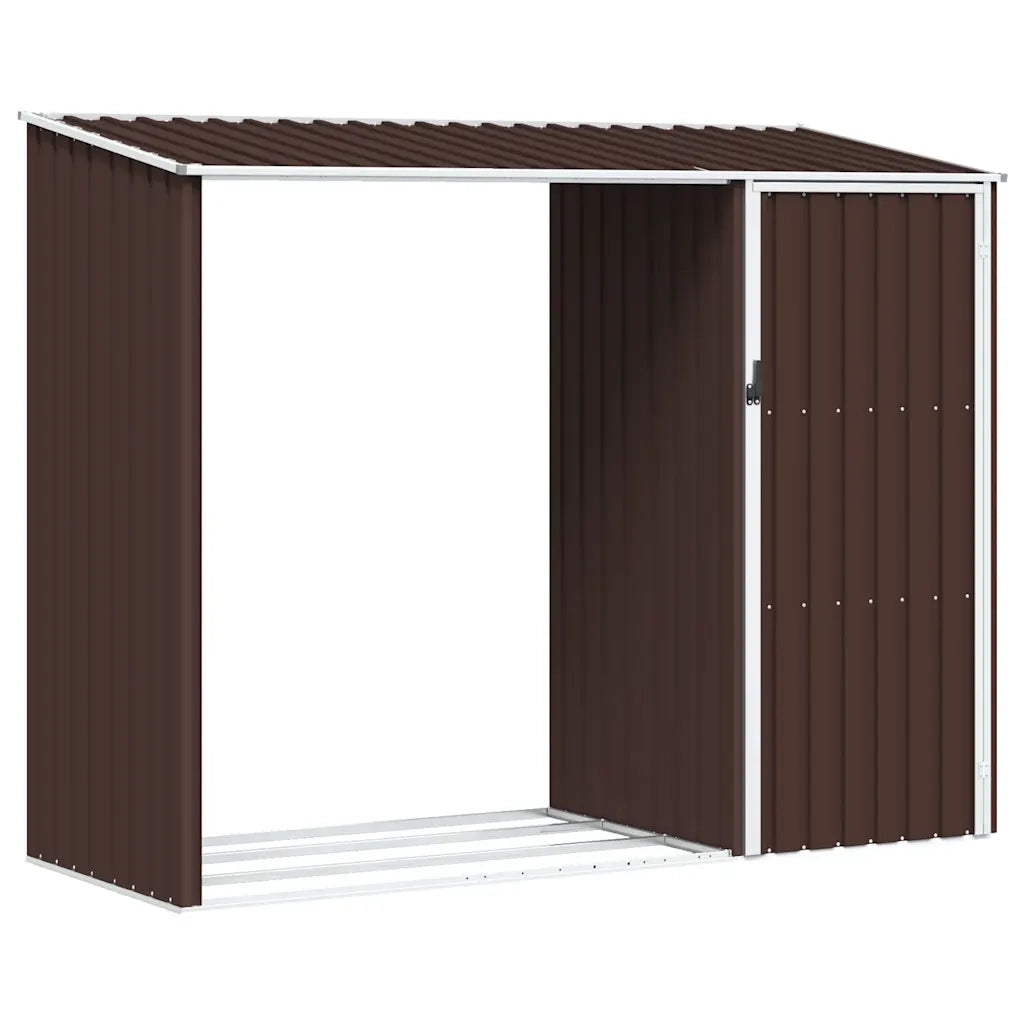 Capanno per Legna da Giardino 245x98x159 cm in Acciaio Zincato 46296