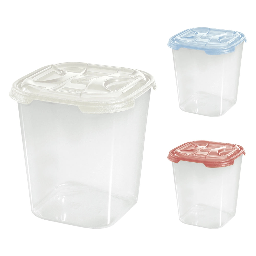 1pz contenitore quadro alto plastica 'frigo box' lt1 cm11,7x11,7xh.14 acqua cod:ferx.8410937nlm