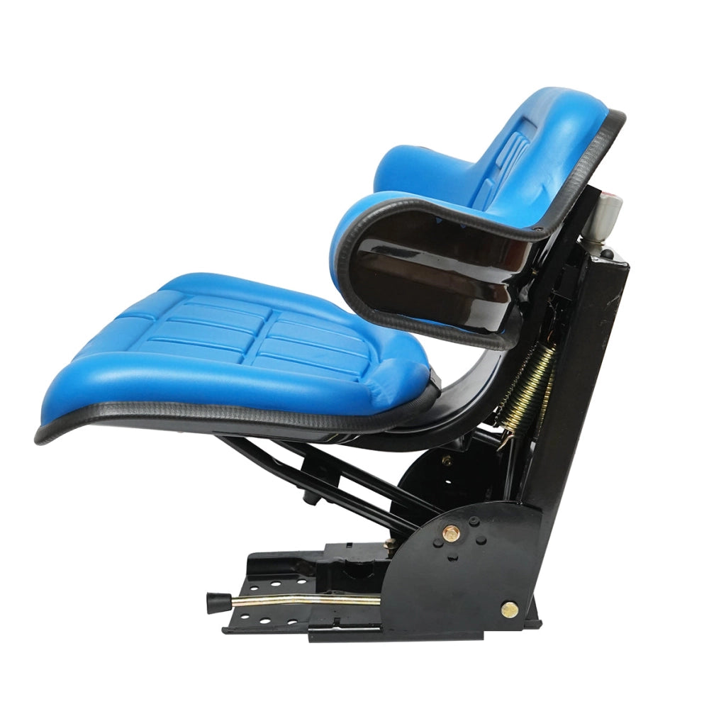 Sedile blu per trattore con tripla regolazione e ammortizzatore  U-445 e U-650