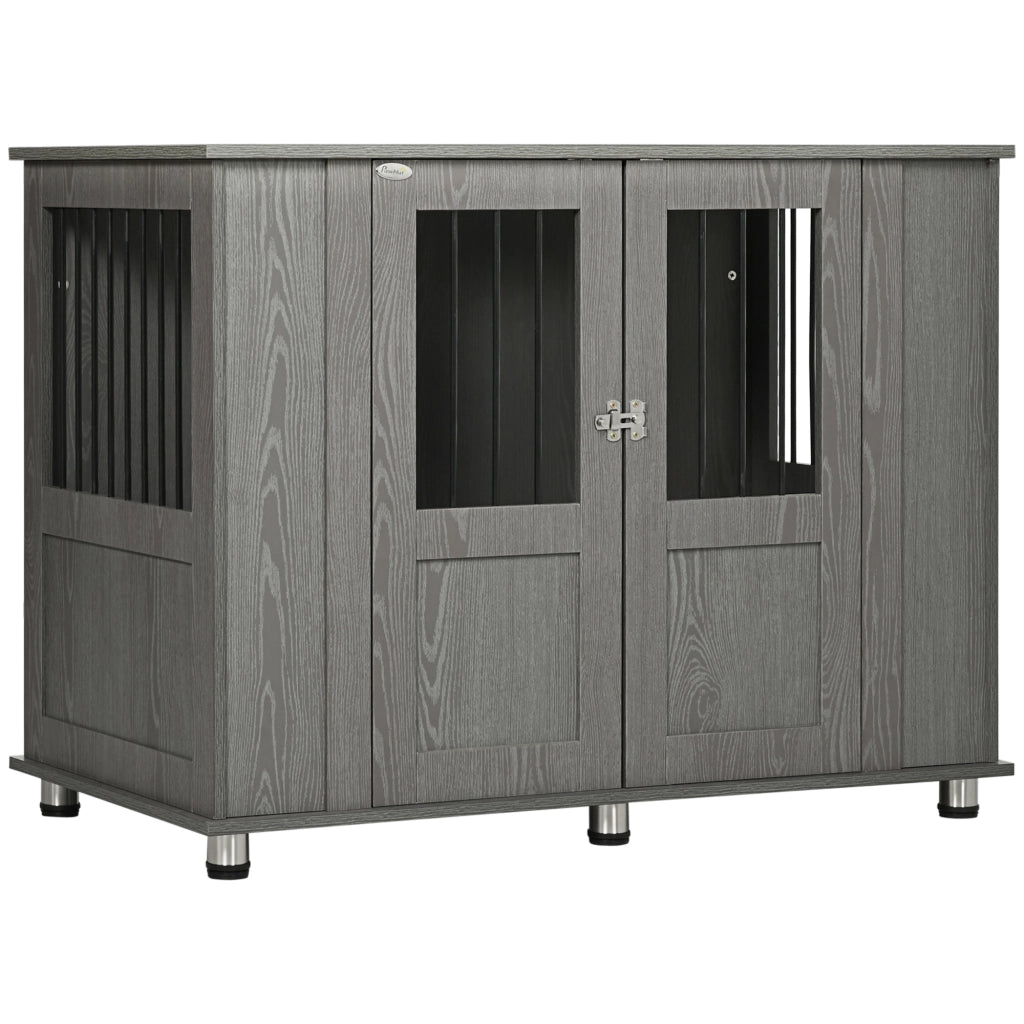 CUCCIA PER CANI 116x60x87 cm Legno Grigio con porta magnetica