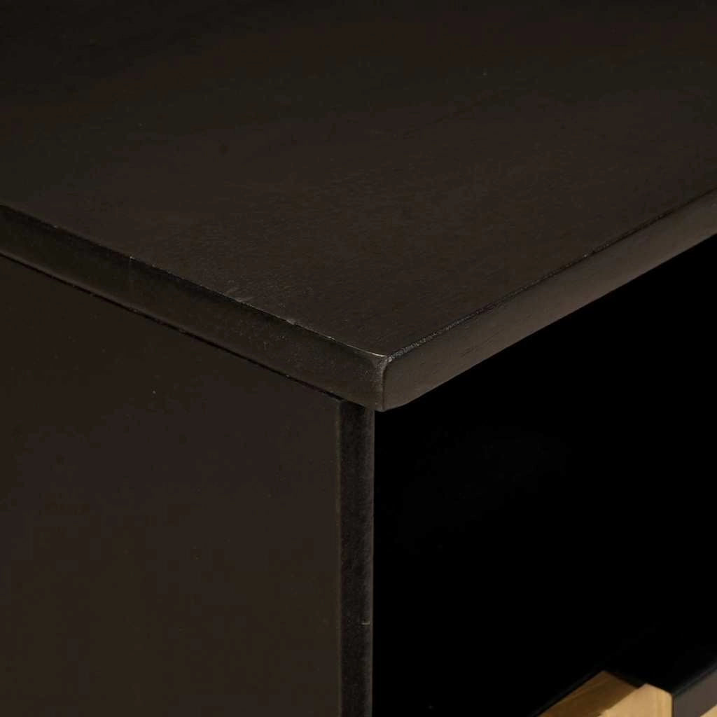 Mobile porta TV moderno con contenitore 100 x 33 x 46 cm design contemporaneo in legno nero 02_0057762