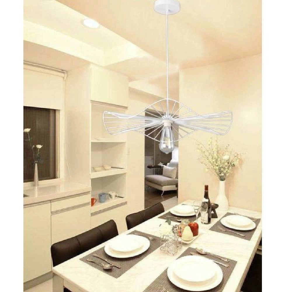 Trade Shop - Lampadario Da Soffitto Pendente A Sospensione Rotonda Plafoniera Lampada E27 B31 -