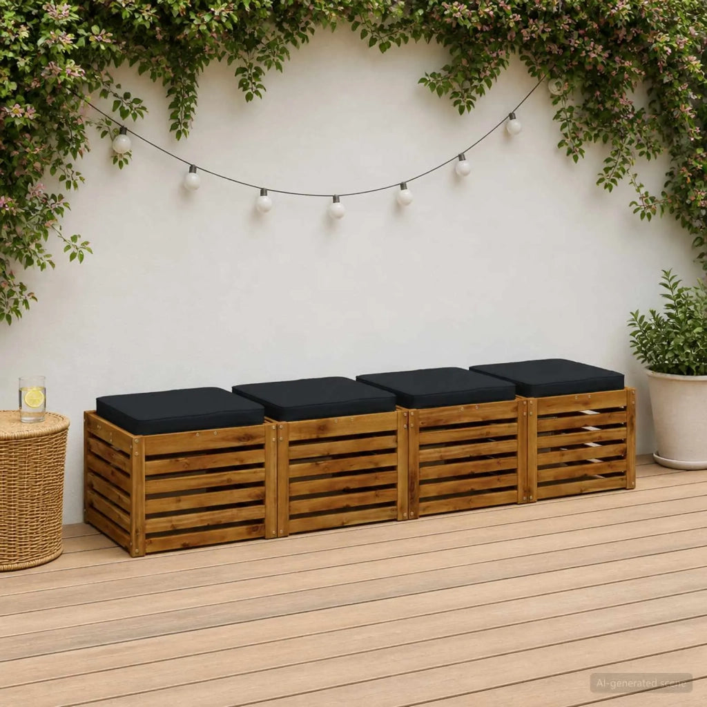 Cuscini per Sedia in 4 Pezzi VUGHT 4 pcs 100% Poliestere 946244