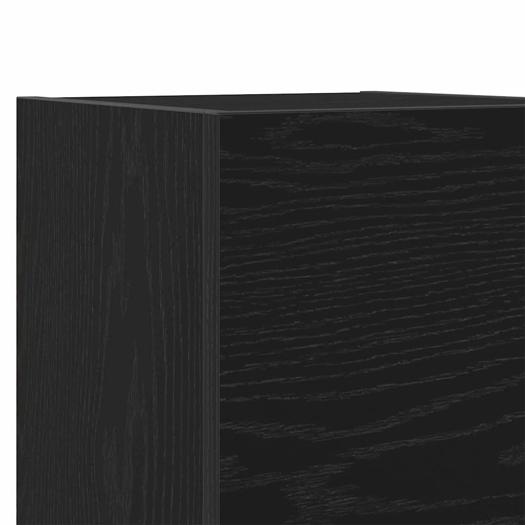 Mobile TV da Parete | Armadietto TV | Mobile Porta TV Rovere Nero 30,5 x 30 x 30 cm