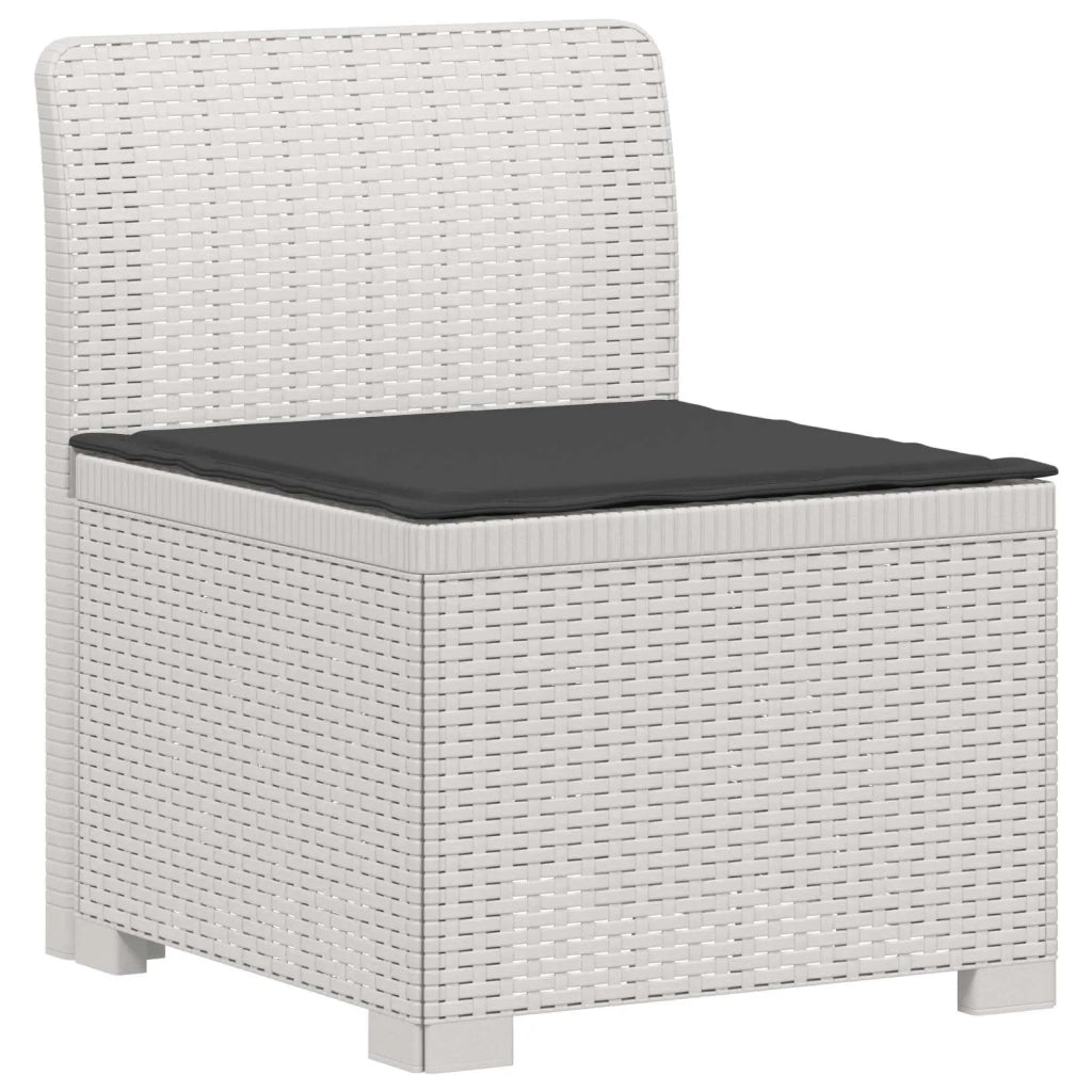Divano da esterno-Divano da Giardino a 1 Posto con Cuscino Aspetto Rattan PP 390580