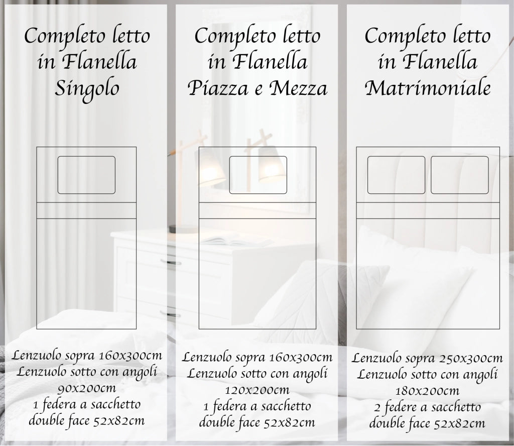 Completo Letto in Flanella Calda e Morbida Anti Pilling - Set Flanellato 3 Misure parure con Federe - Pecorelle grigio - 2 Piazze