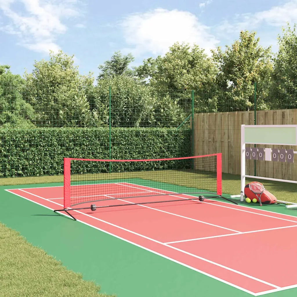 Rete da tennis Nero e Rosso 301 x 90,5 x 87 cm Poliestere 42012860