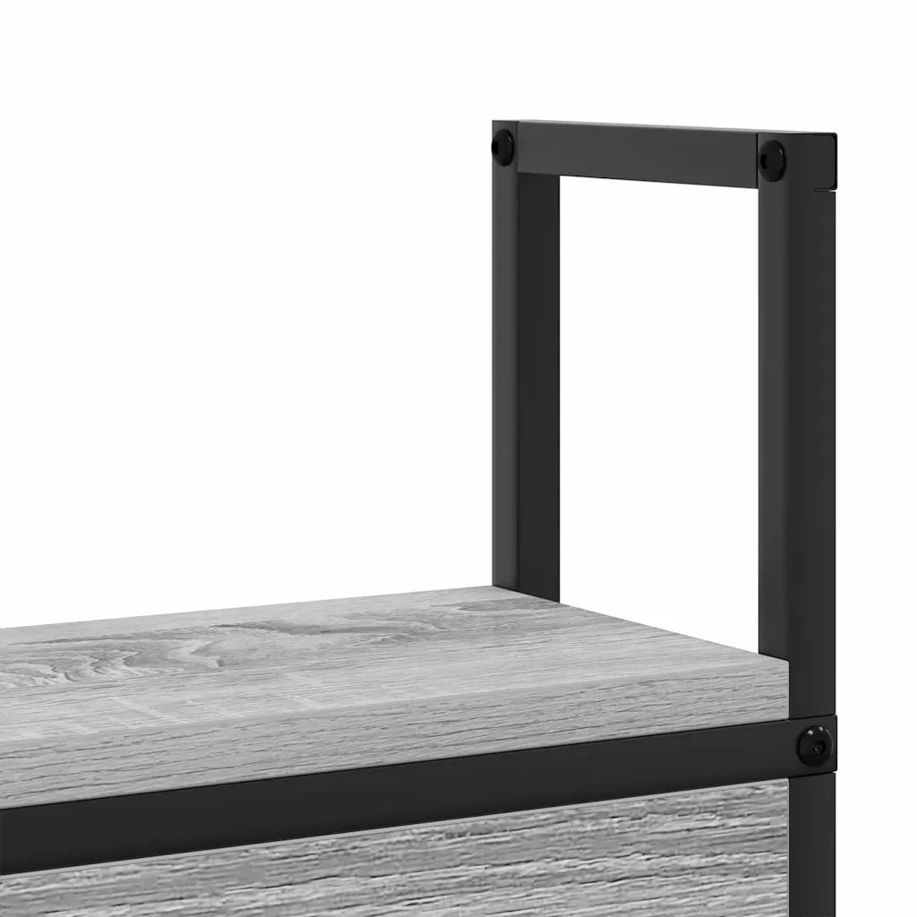 Testiera con Stazione di Carica e Storage-Testiera Multifunzionale-Testata Grigio sonoma 90 cm