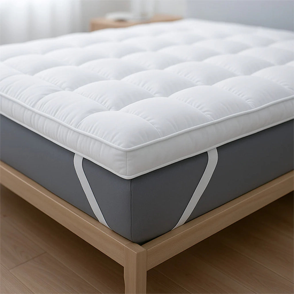 Topper 140x190 cm con Imbottitura in Ovatta da 1000 gr/m² | Coprimaterasso Extra Comfort con Camera d'Aria Traspirante Incorporata
