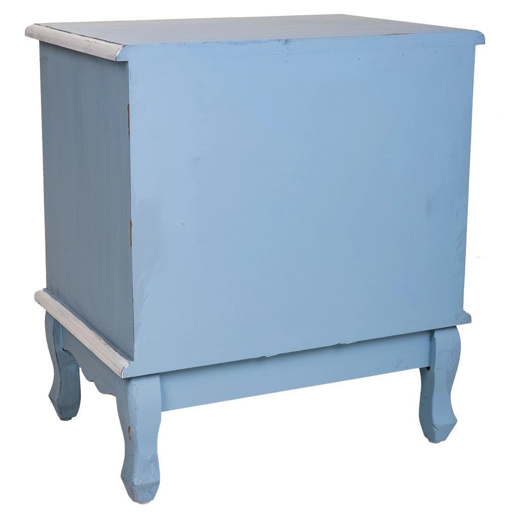 Comodino in legno blu 50x36x56,5