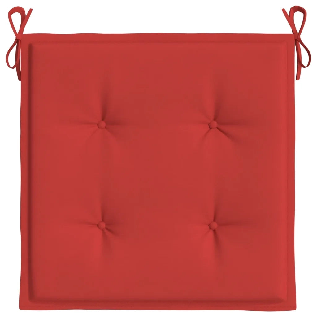 Cuscini per Sedia 6 pz Rossi 50x50x4 cm in Tessuto Oxford 314051