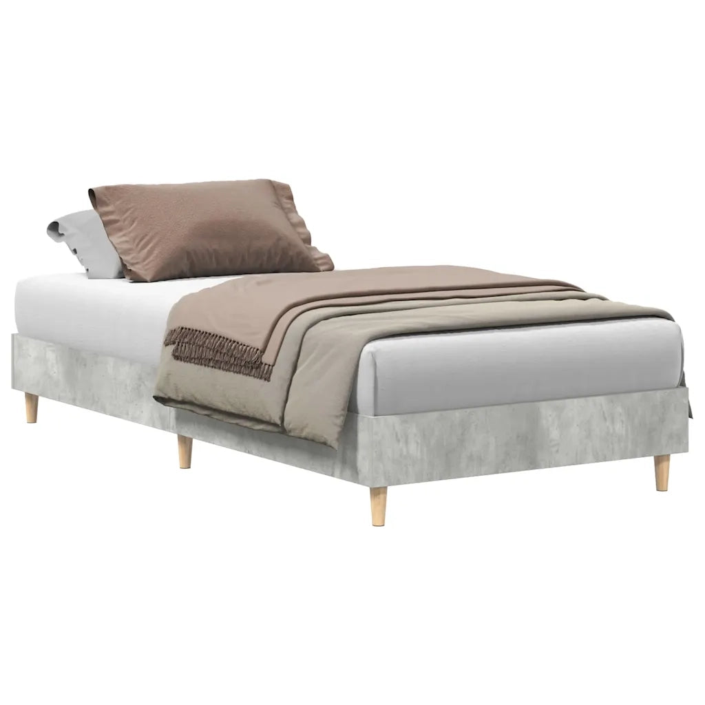 Giroletto senza Materasso-Struttura Letto Grigio Cemento 100x200 cm Truciolato