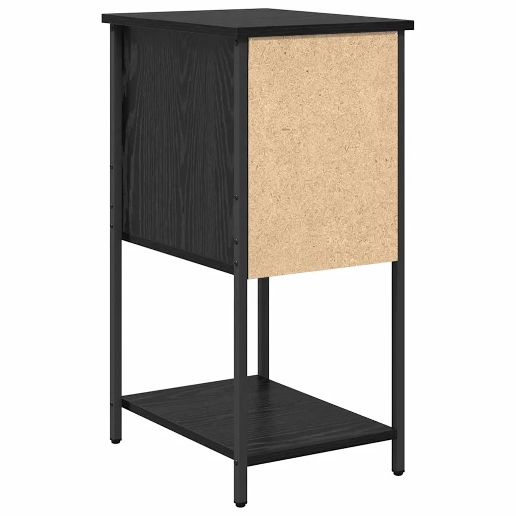 Armadio da Notte con cassetto 2 pcs Rovere nero 32 x 42 x 70 cm 871290
