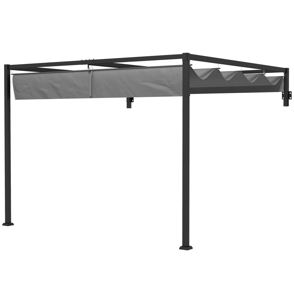 Pergola Gazebo ¨C Minimal ¨C Grigio Acciaio Poliestere 3x4 m