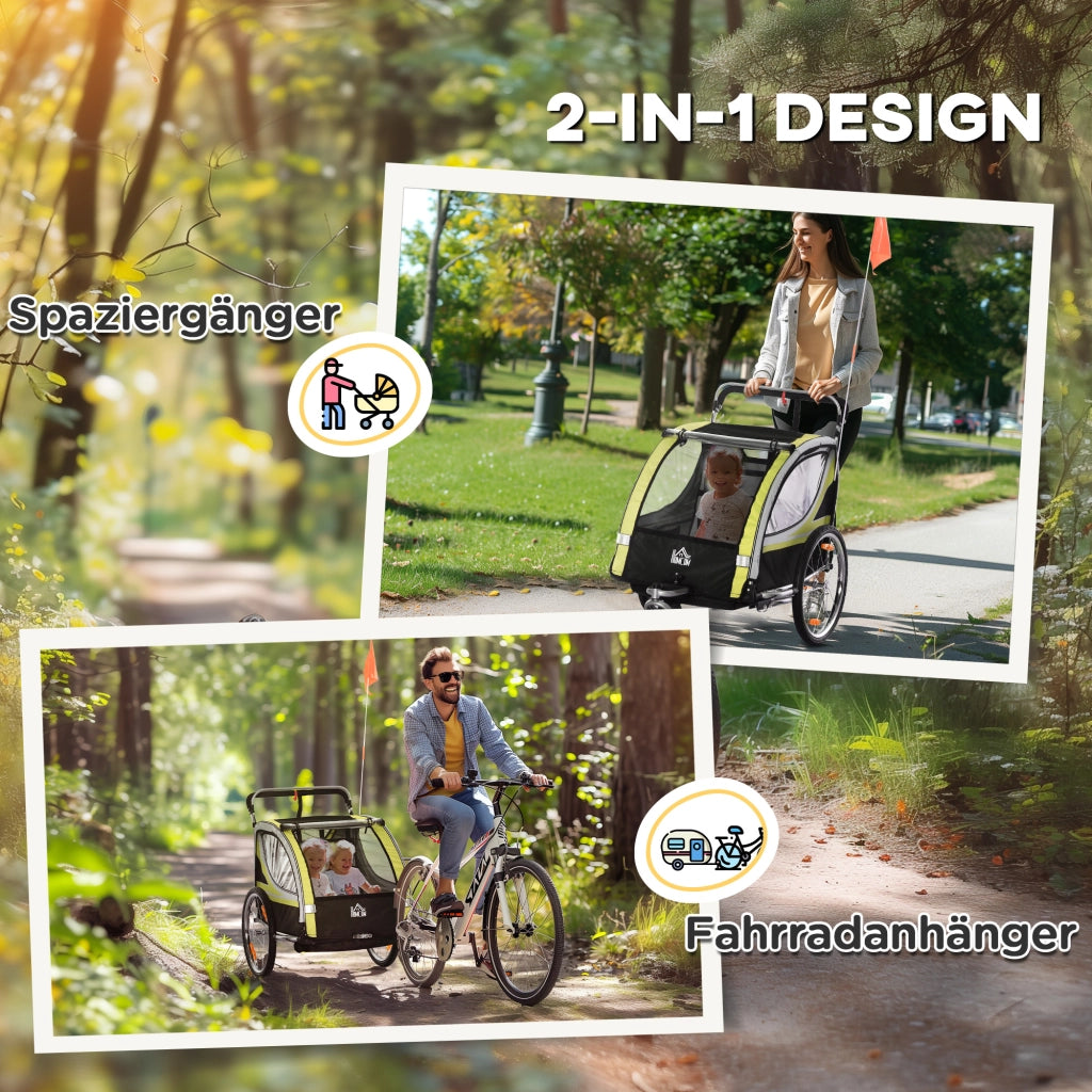 Carrello Bicicletta per 2 Bambini ¨C Minimal ¨C Giallo