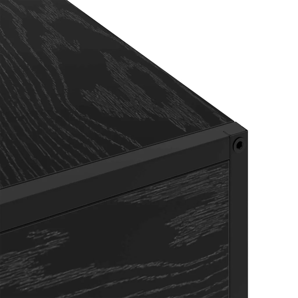 Armadio da Notte Rovere Nero 40 x 27 x 76 cm Legno multistrato 859570