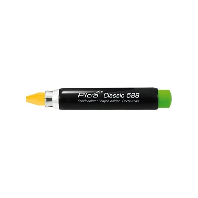 Pica 588-10 Classic Portagessetti per Gessetti Rotondi e Quadrati 11-12 mm Corpo ABS Triangolare colore Nero