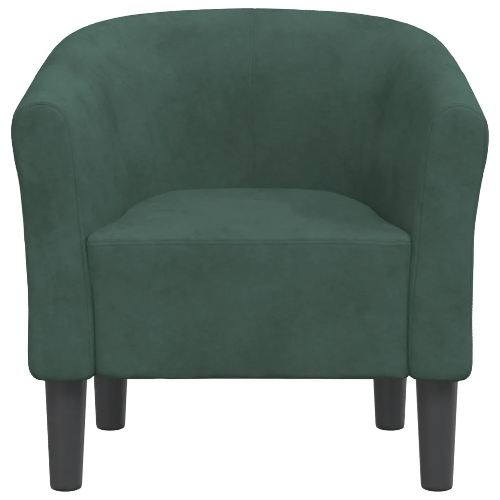 Divano Sedia-Poltrona Cabriolet Verde Scuro in Velluto 886670