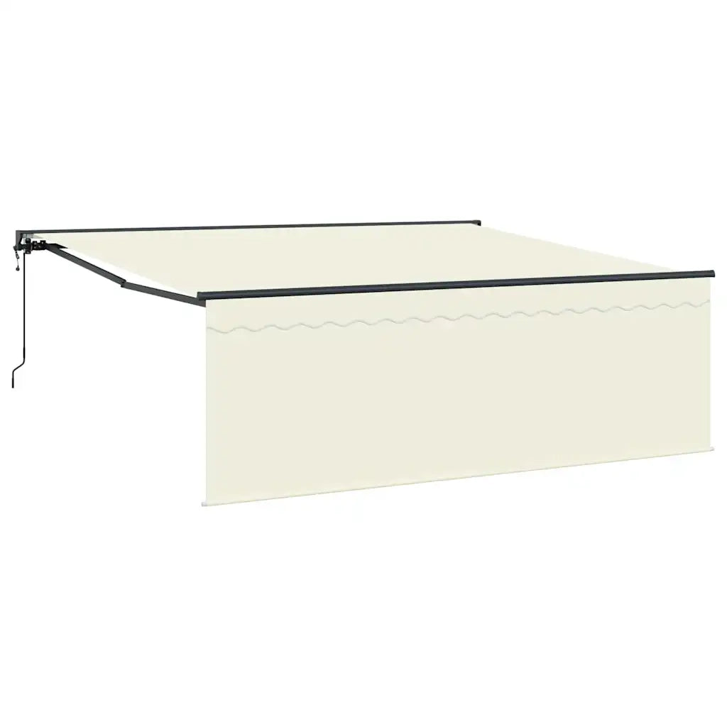 Tenda Retrattile Crema 400 × 300 cm Poliestere e Alluminio 3330494