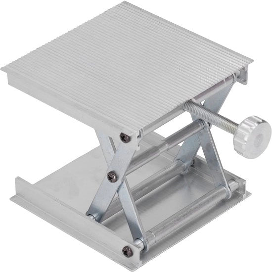 Piattaforma Laboratorio Hefbaar in Alta - Materiale Aluminium/Rossier - Regolazione Manuale - Piattaforma di Lavoro - Strumento di Supporto - Facile da Pulire - Piattaforma Elevabile