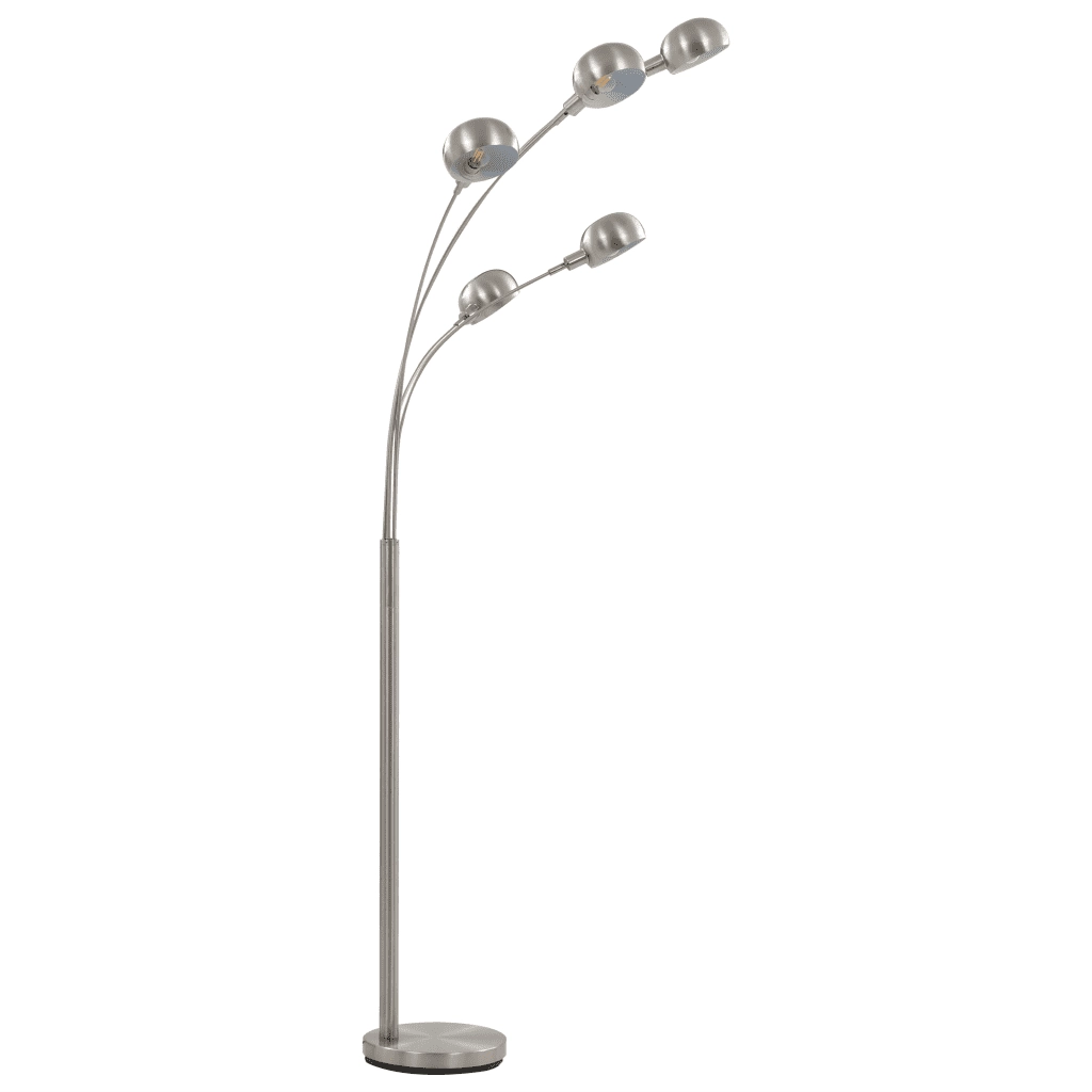 Lampada da Terra 200 cm 5 Bulbi E14 Argento 282417