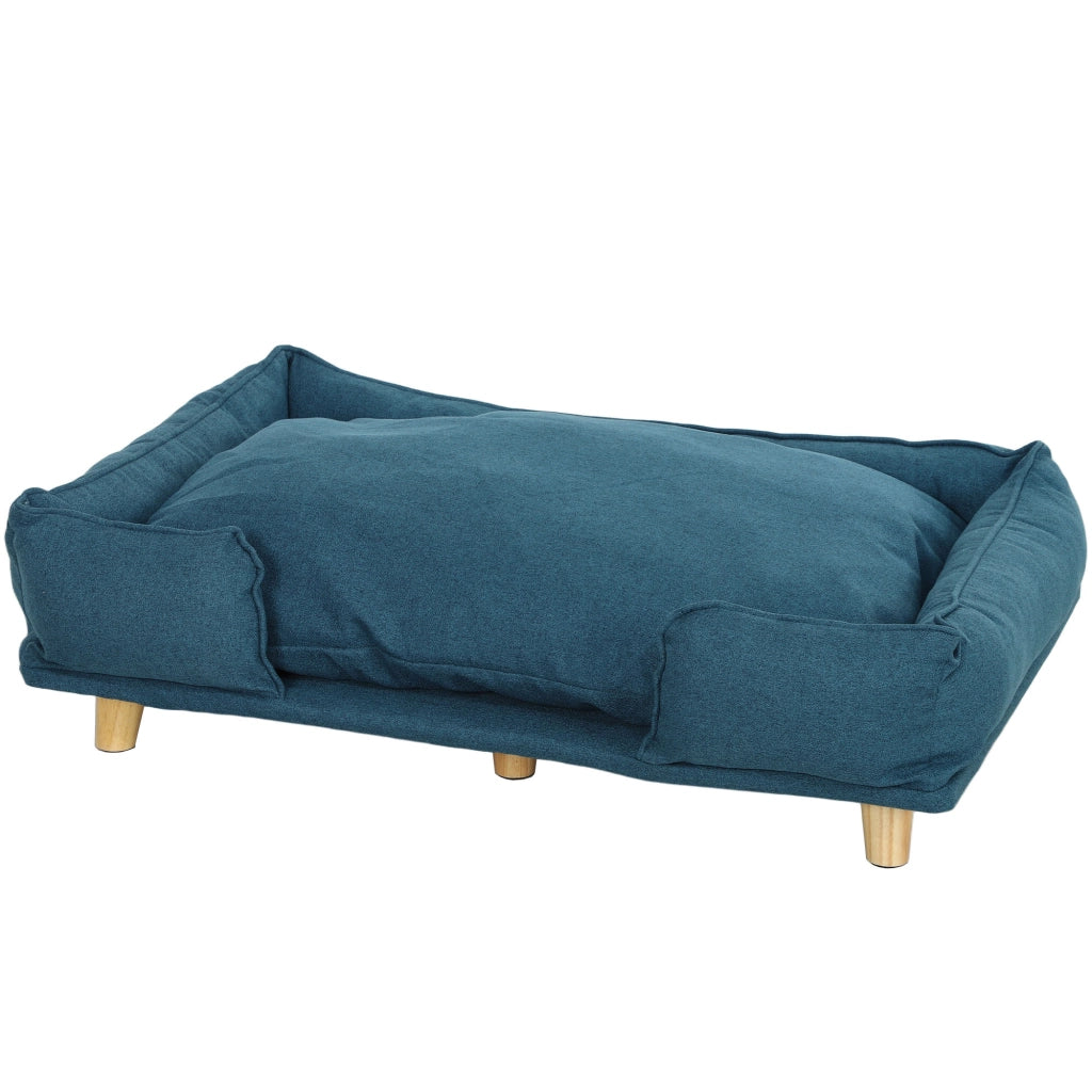 Letto per Cani con Cuscino ¨C zephmum ¨C 96x66x24 cm Blu