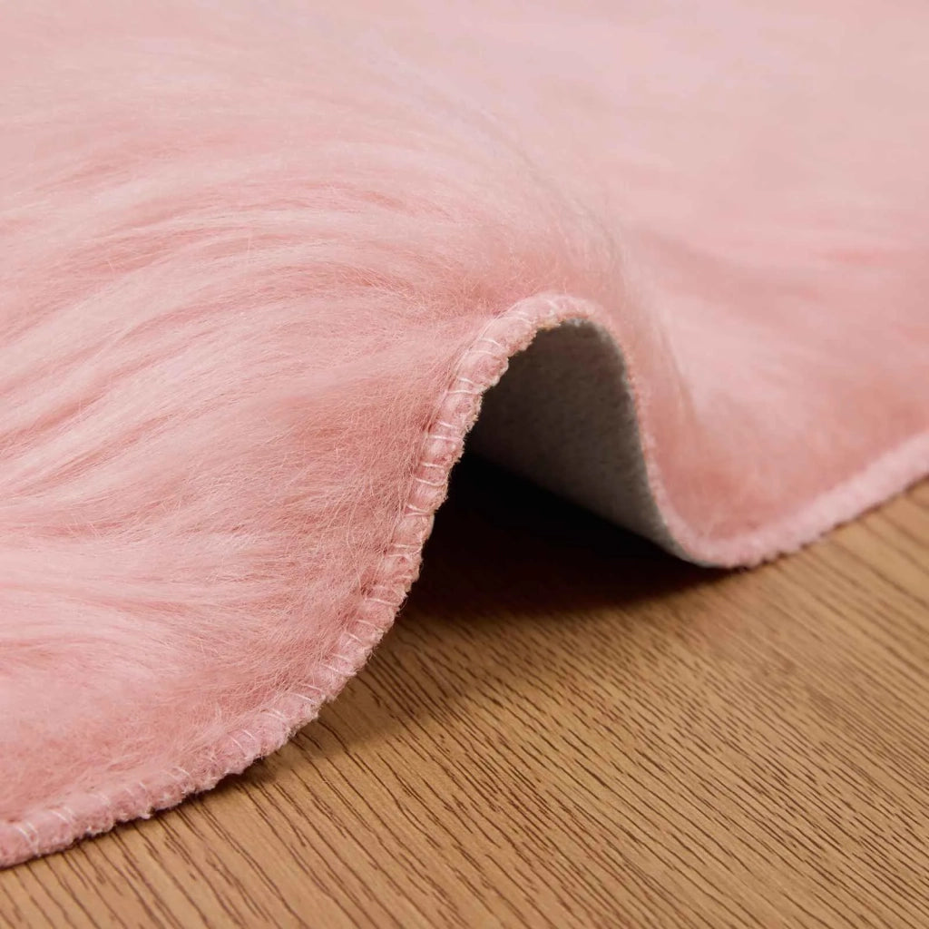 Tappeto in finta TAFALLA Rosa Ø 160 cm Poliestere 42021560
