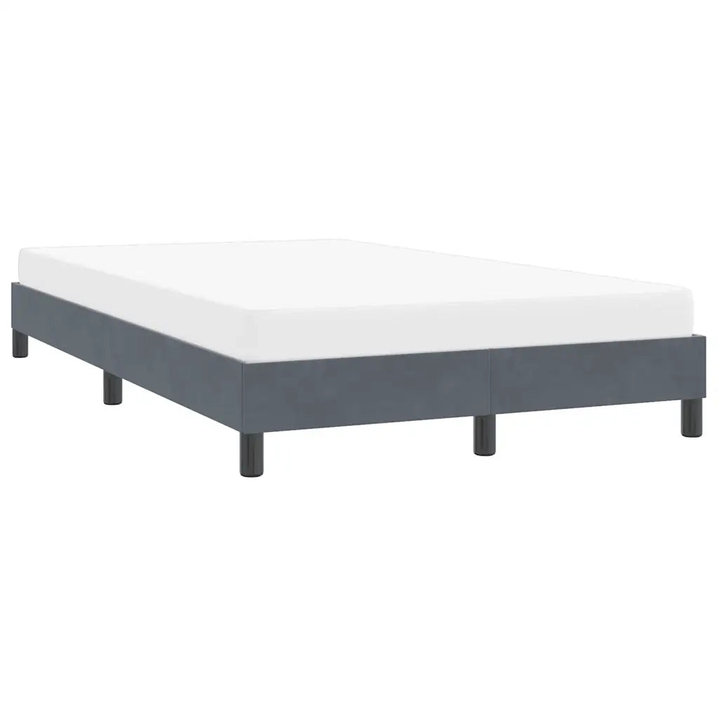Giroletto senza Materasso Grigio Scuro 120x220 cm Velluto 4101398