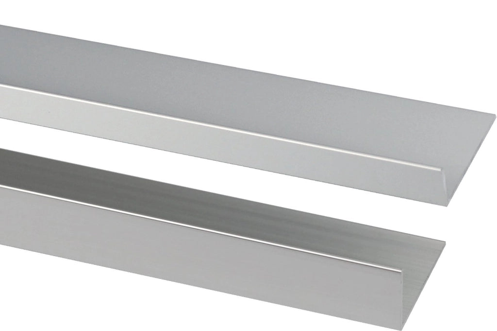 PROFILO PER RIVESTIMENTI ANGOLARE TIPO 'L' 20x10x1 mm - satinato - barra 2 mt 950 - 10 metrilineari- ARCANSAS