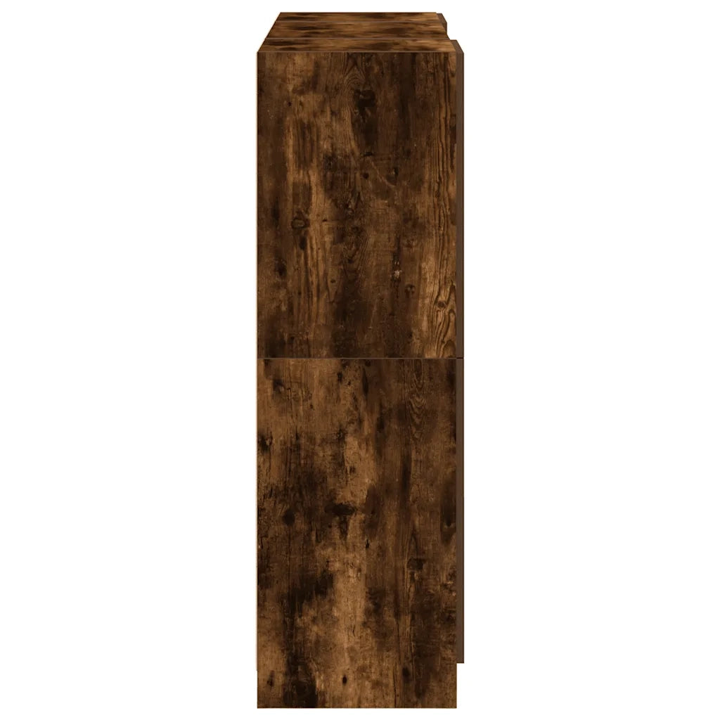 Set di Armadio pensile | Mobili da Cucina 3 pz Rovere Fumo in Truciolato
