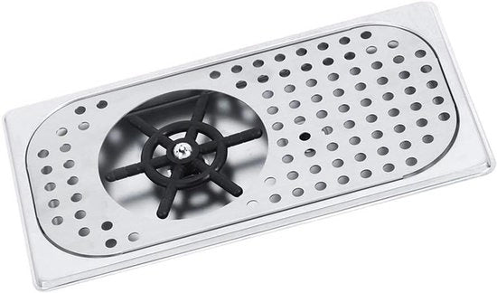Rinser per bicchieri G1/2In - 114mm diametro - lattina per bicchieri in acciaio inossidabile - pulitore pratico - per hotel bar, caffetteria, casa - rinfrescante per bicchieri.