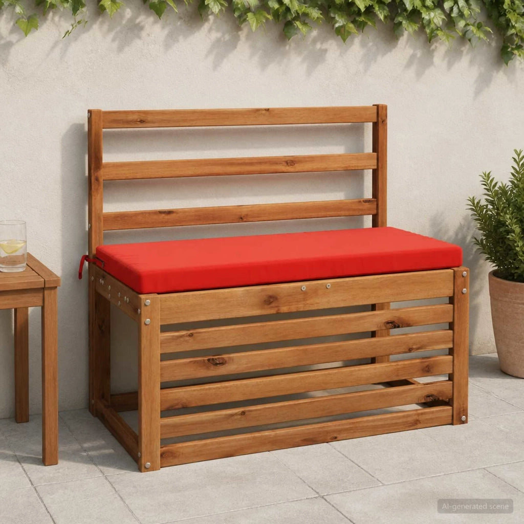 Cuscino per panchina SOEST 100% Poliestere Rosso 80 x 40 x 5 cm 948724