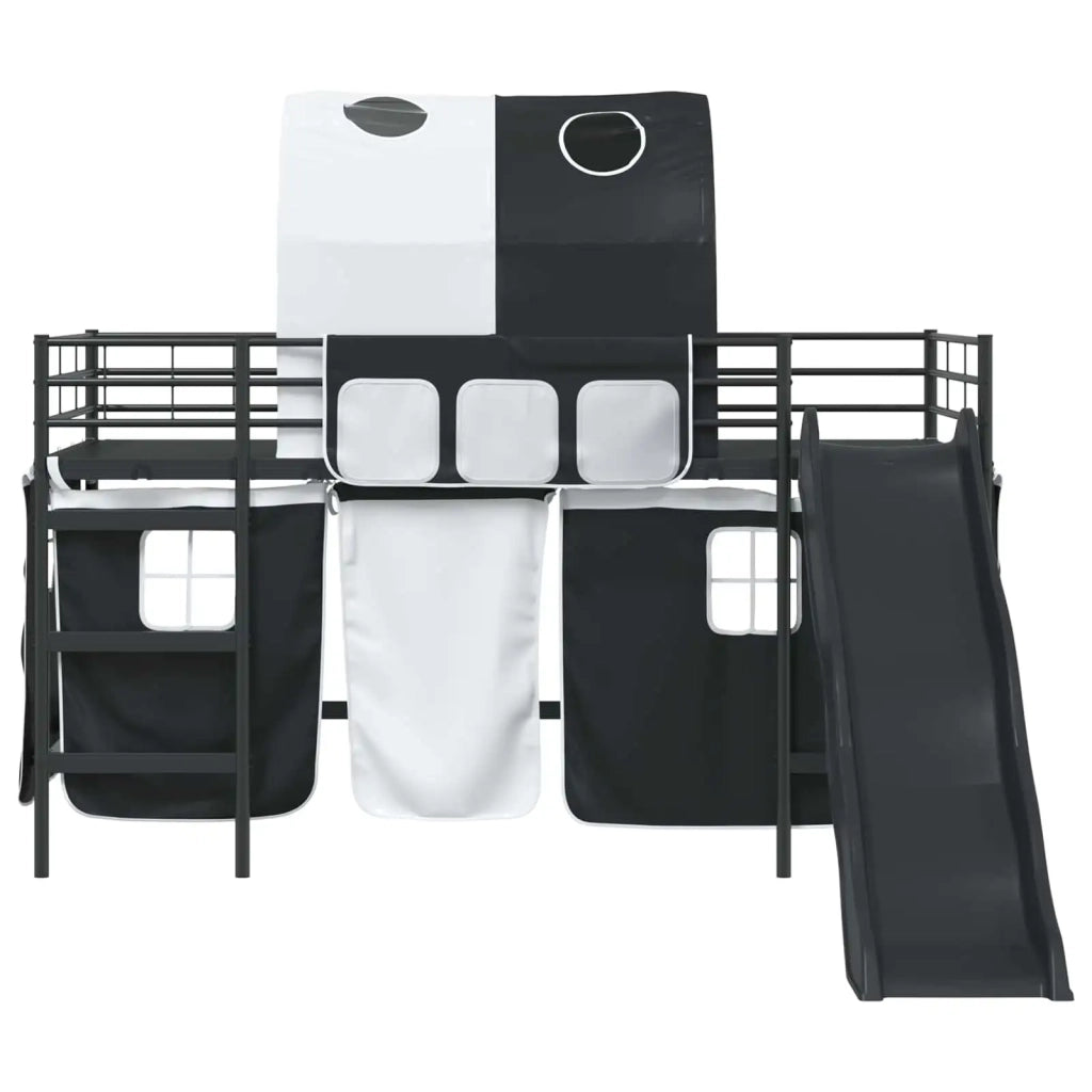 Struttura del letto loft per bambini Nero 90 x 200 cm Metallo 42020832