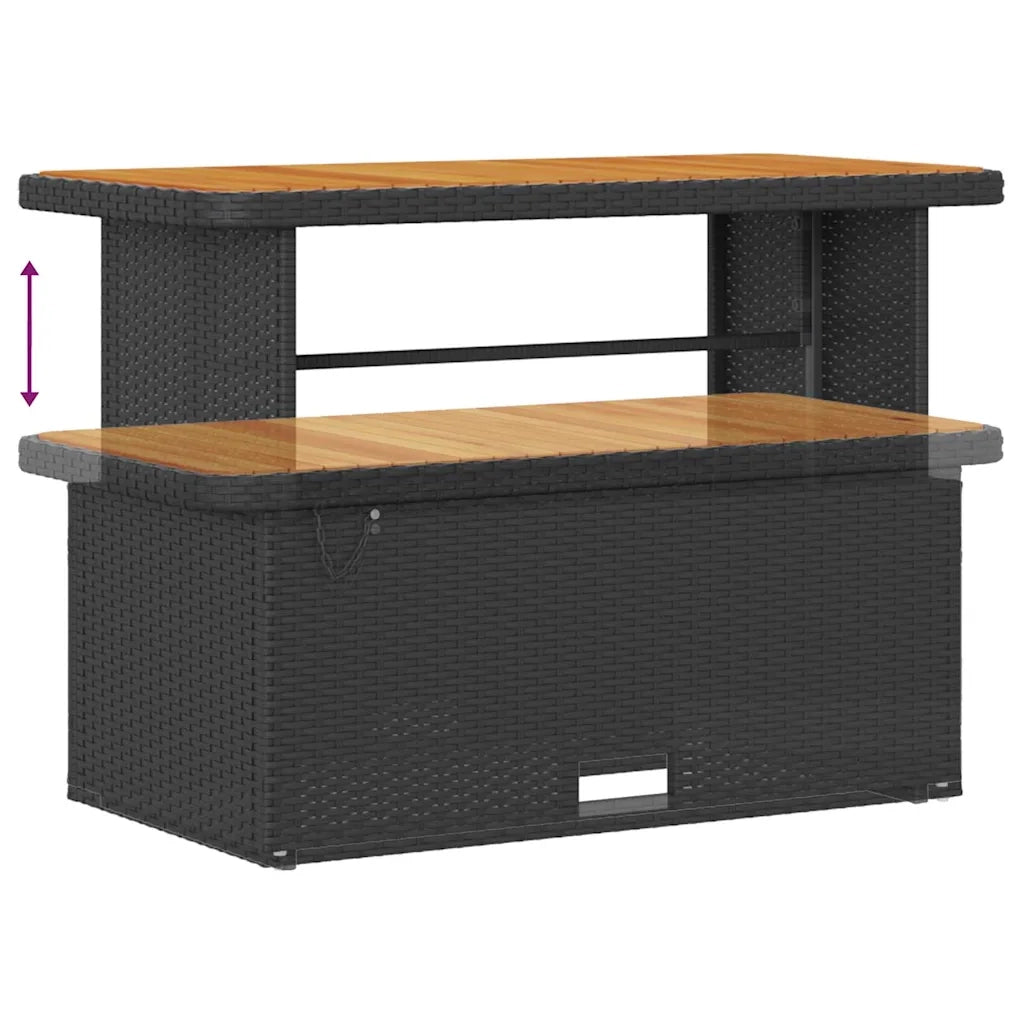 Set Divano da Giardino con cuscino 9 pcs Nero Poly Rattan 3364870