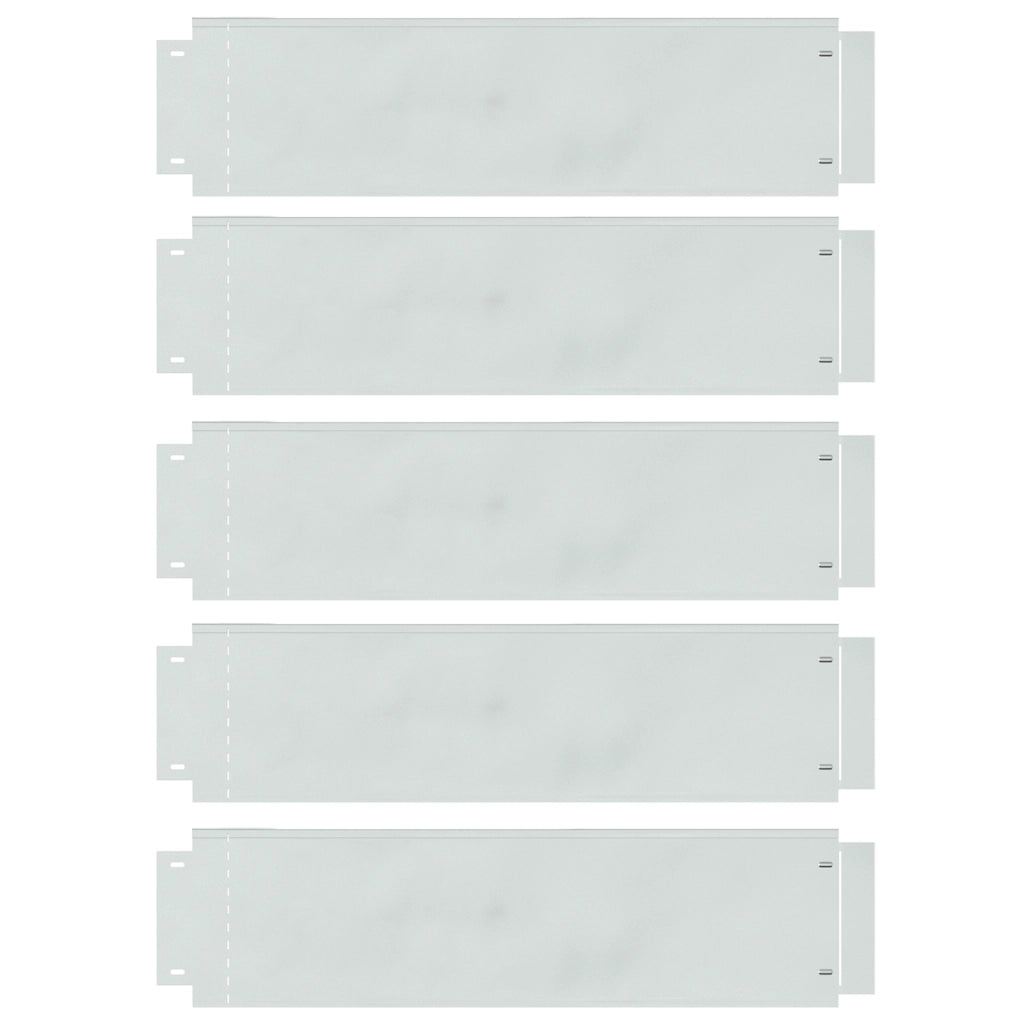 Bordure per Prato 5 pcs 25x100 cm Acciaio Zincato Flessibile