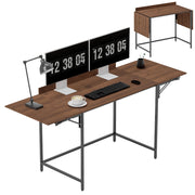 Scrivania pieghevole per computer ¨C Minimal ¨C 170x58x78 cm noce